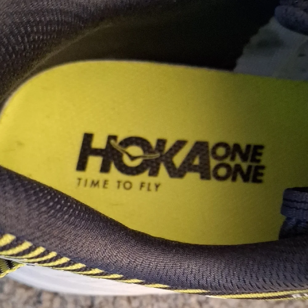 Hoka Men's M Rincon 2 Athletic Shoes - Gray and Lime Sz 10.5 - Picture 6 of 10